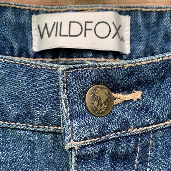 Wildfox NWT Baggy Worn Out Boyfriend Distressed Relaxed Fit Blue Denim Jeans 25 - Picture 13 of 16